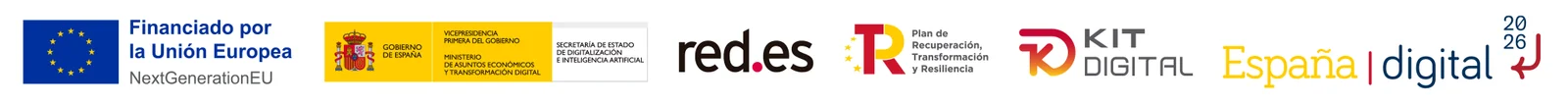 Financiado por la Unión Europea – NextGenerationEU · Gobierno de España · Red.es · Plan de Recuperación, Transformación y Resiliencia · Kit Digital · España Digital 2026